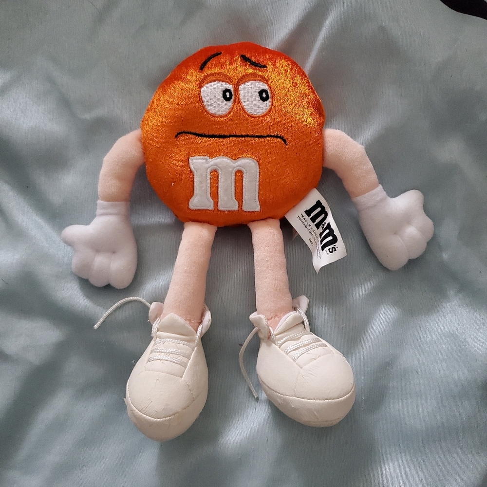 M&M World Pellet Plush Orange‎ 8.5" Character M&M